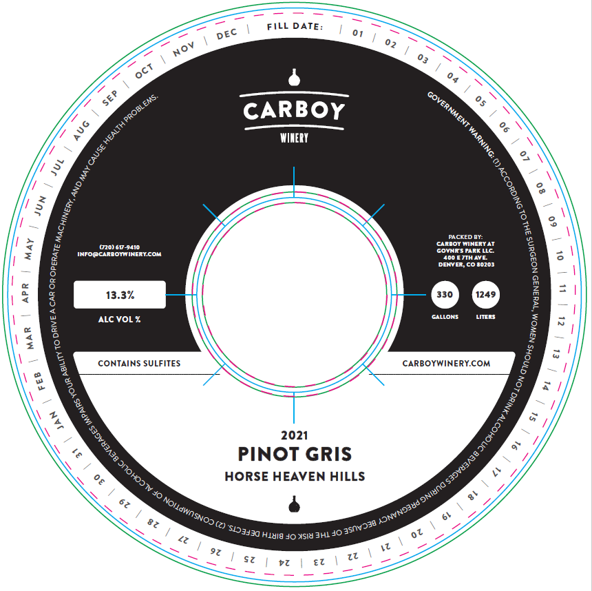 Pinot Gris Horse Heaven Hills