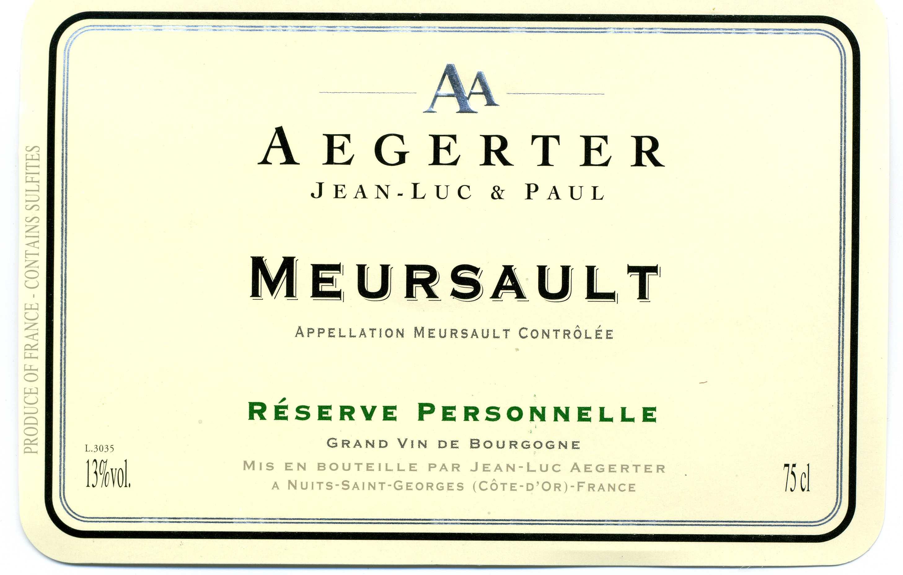 Meursault White Burgundy