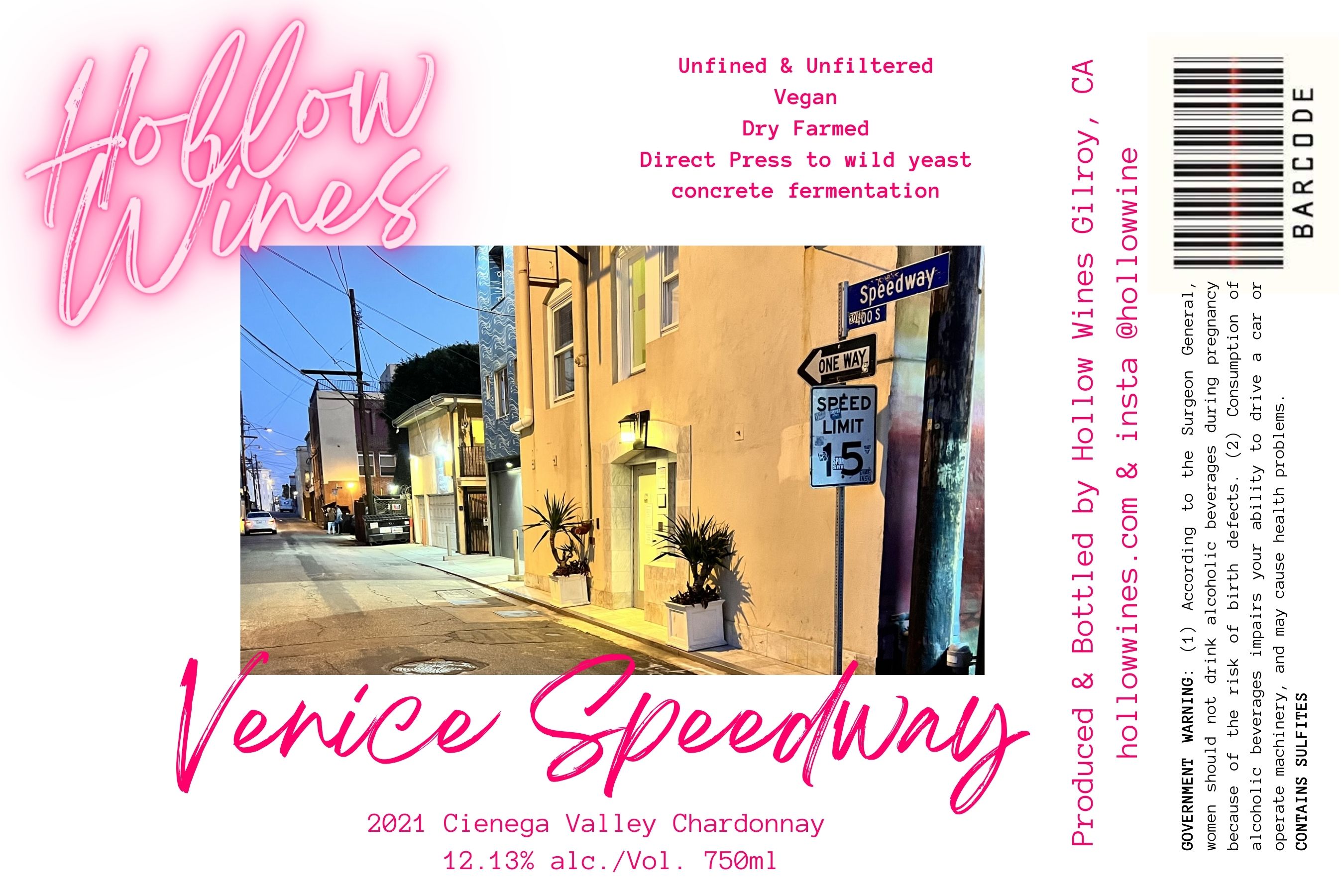 Unfined & Unfiltered Vegan Dry Farmed Direct Press Chardonnay