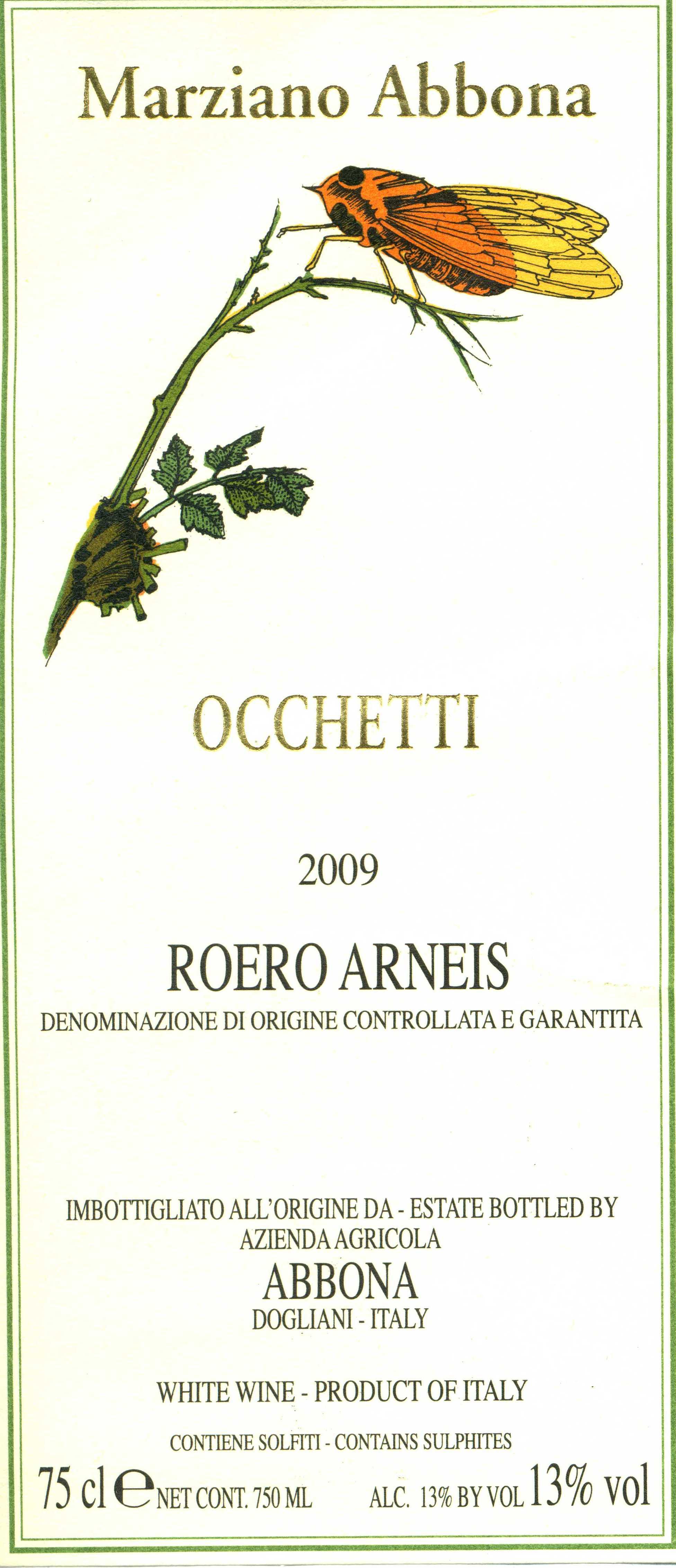 Occhetti Roero Arneis Docg Dry White Wine
