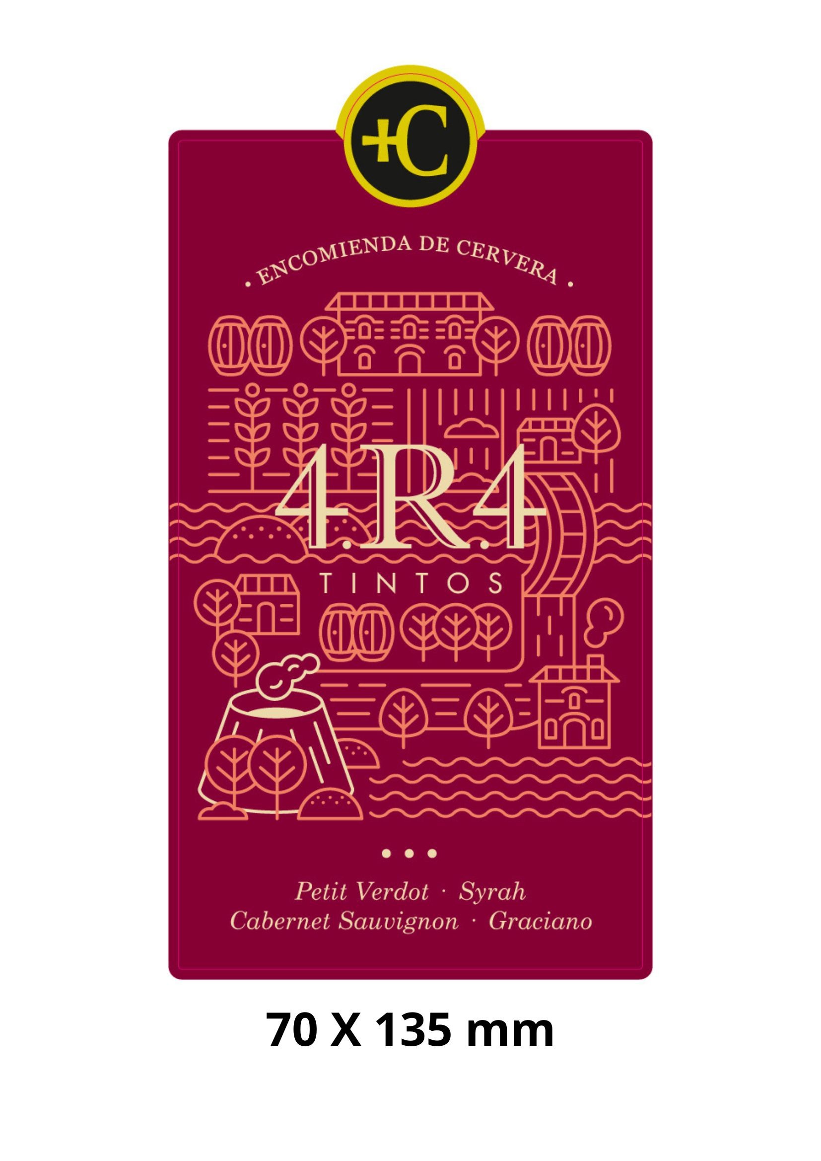 4r4 40 % Petit Verdot - 20 % Syrah - 20 % Cabernet Sauvignon 20 % Graciano