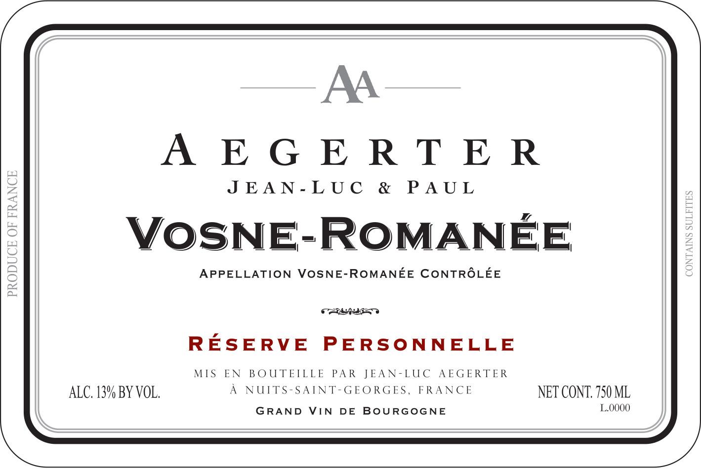 Réserve Personnelle