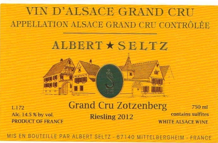 Grand Cru Zotzenberg Riesling