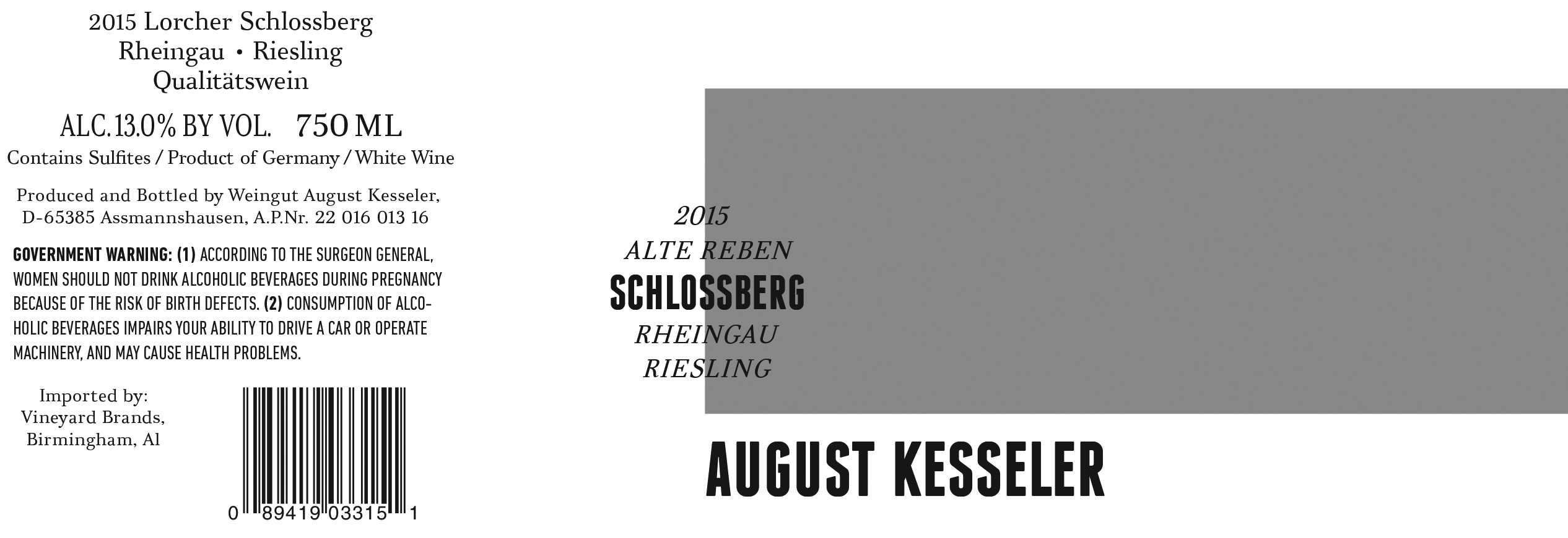 Lorcher Schlossberg Alten Reben