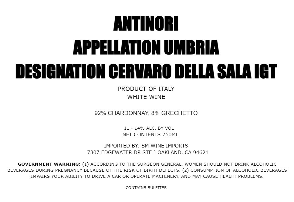 Cervaro Della Sala Igt