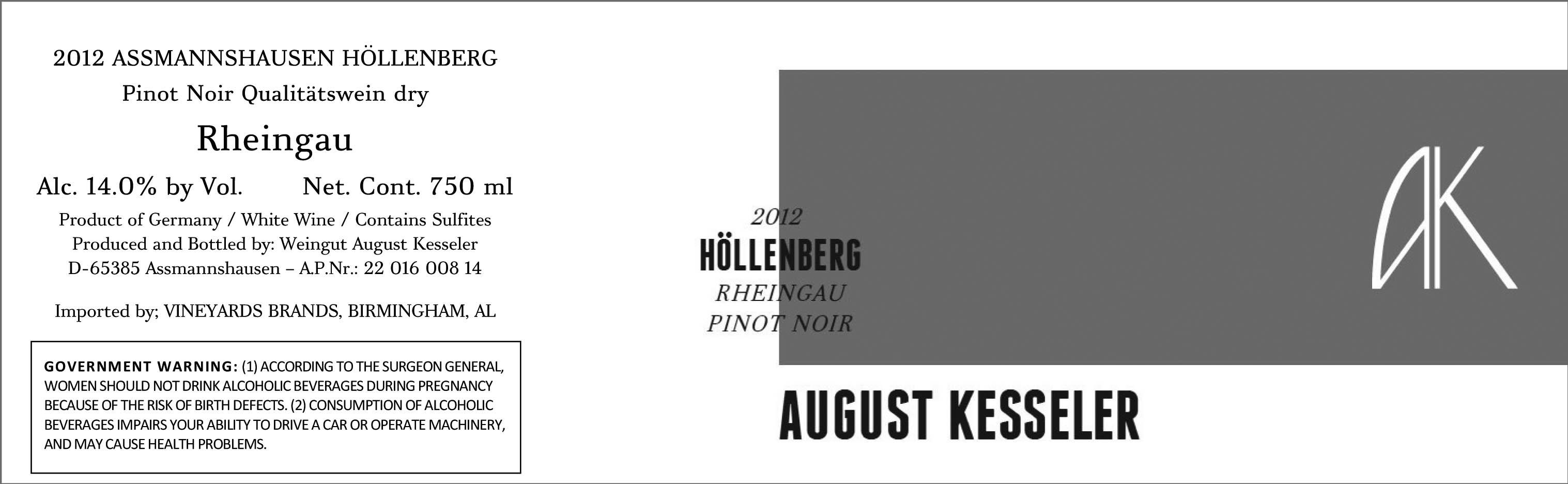 Assmannshausen Hollenberg Qualitatswein