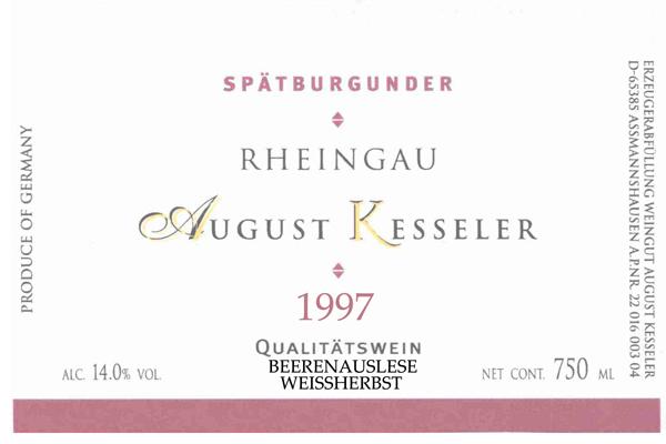 Spätburgunder Beerenauslese Weissherbst