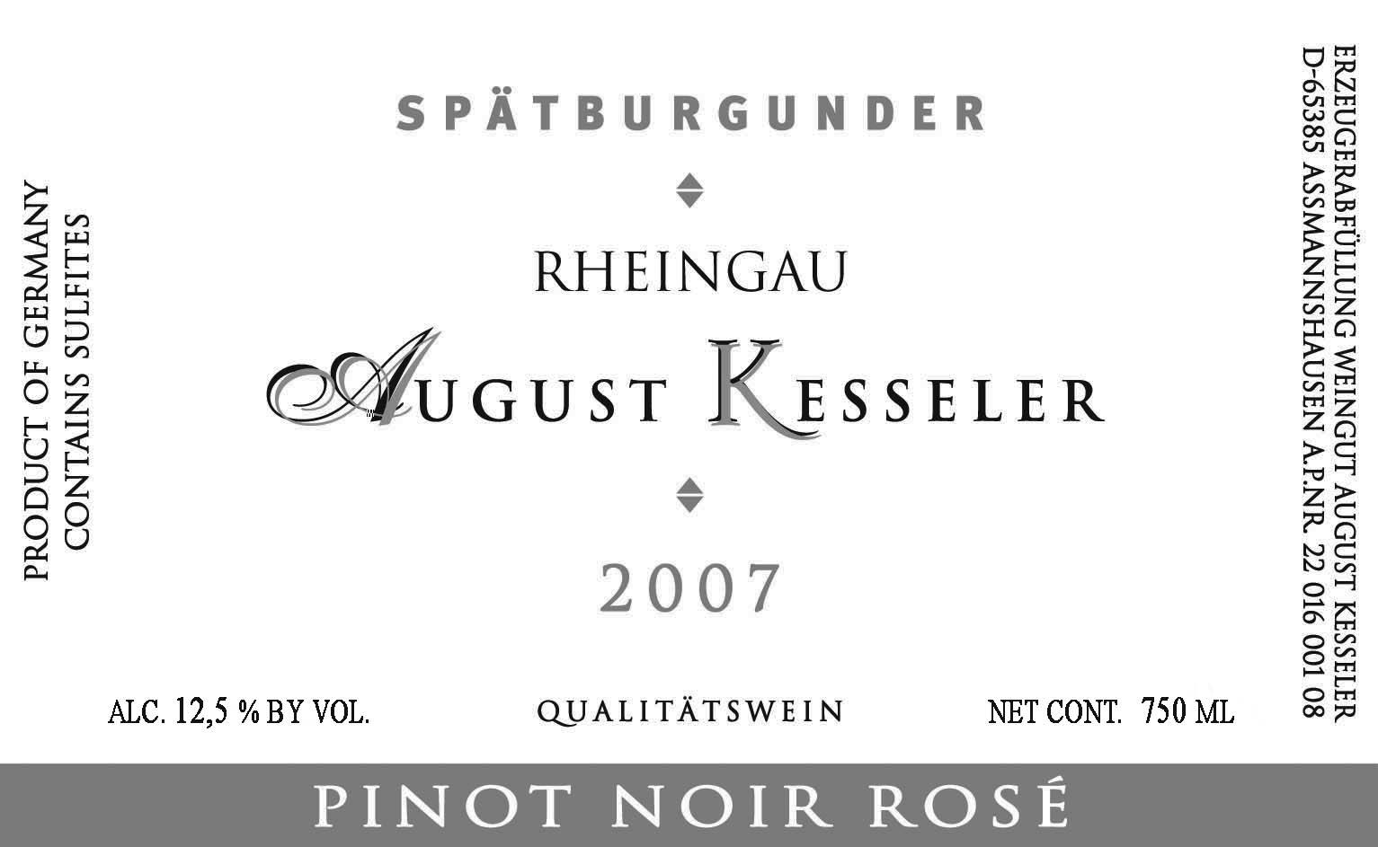 Spätburgunder + Rheingau Pinot Noir Rosé
