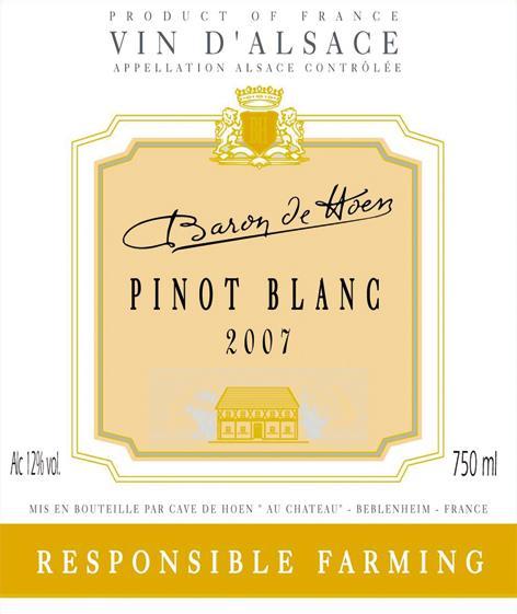 Baron De Hoen Pinot Blanc