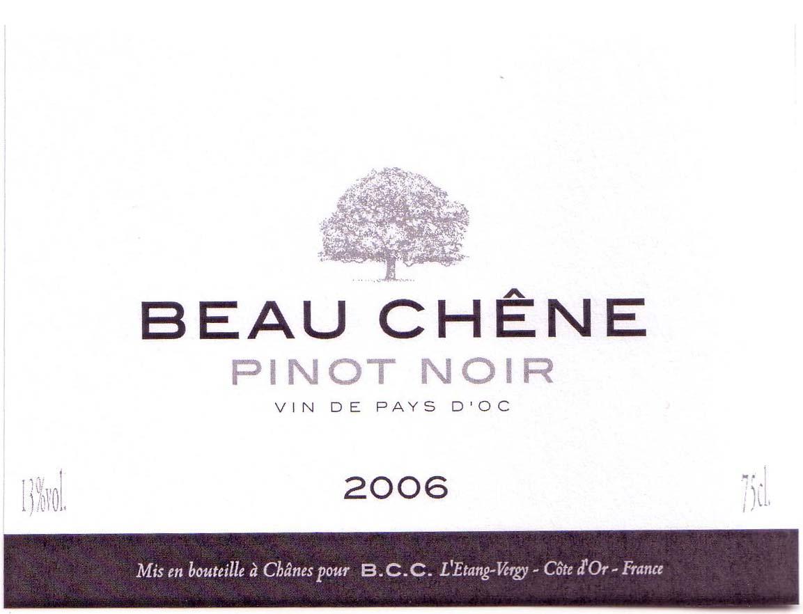 Beau Chêne Pinot Noir Vin De Pays D'oc