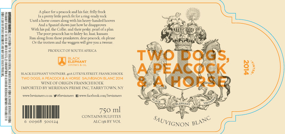 Two Dogs, A Peacock & A Horse