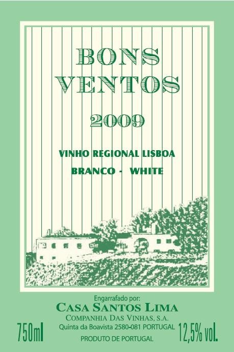 Bons Ventos Vinho Regional Lisboa White Dry Wine