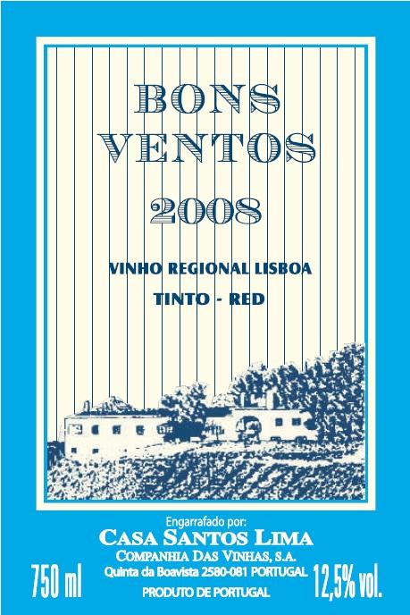 Bons Ventos Vinho Regional Lisboa Red Dry Wine