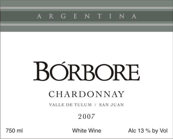 Borbore Chardonnay Valle De Tulum / San Juan