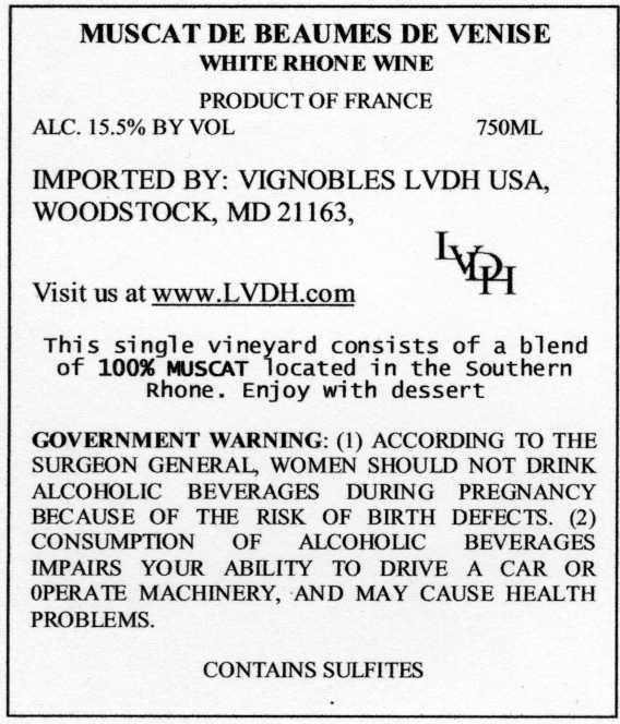 Muscat De Beaumes De Venise