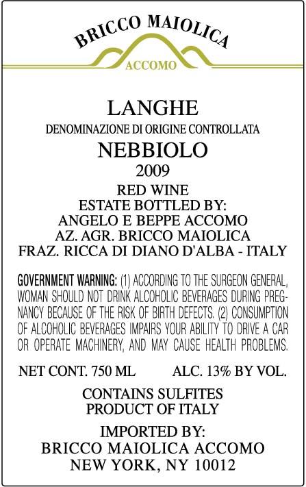 Bricco Accommo Red Wine