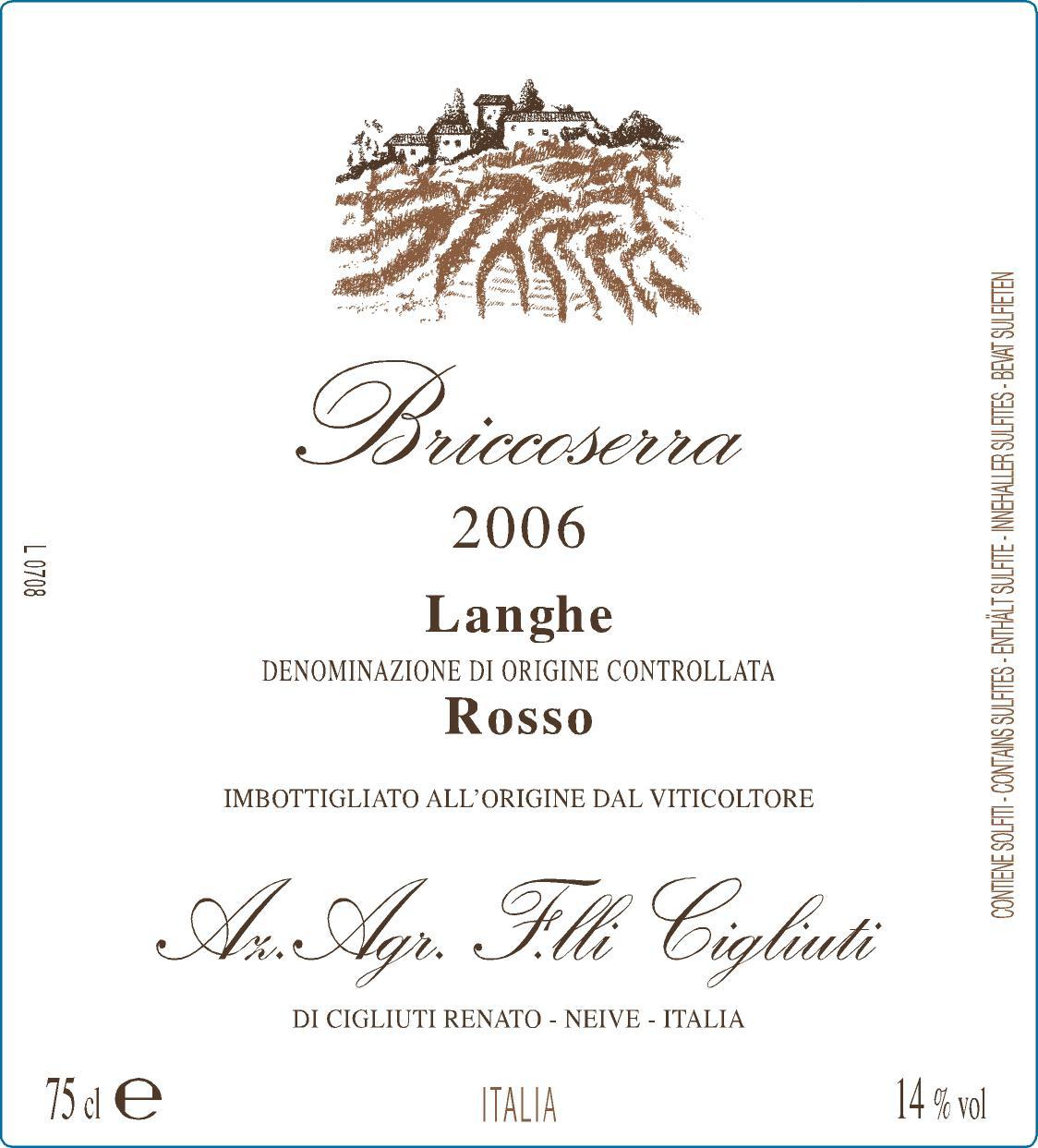 Briccoserra Langhe Rosso