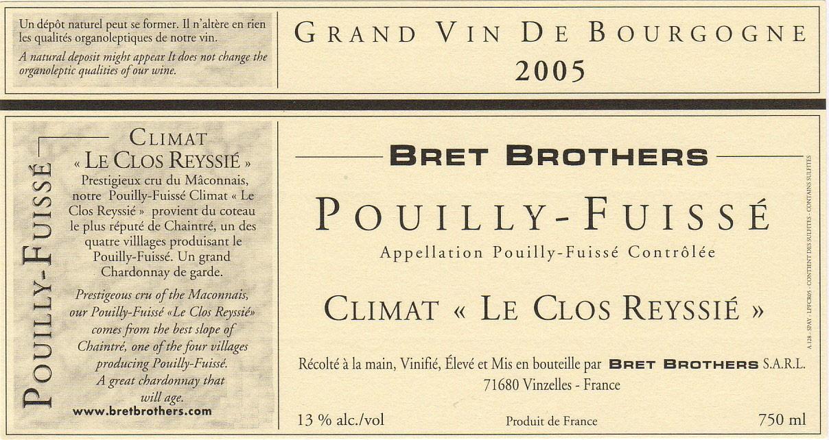 Climat Le Clos Reyssie