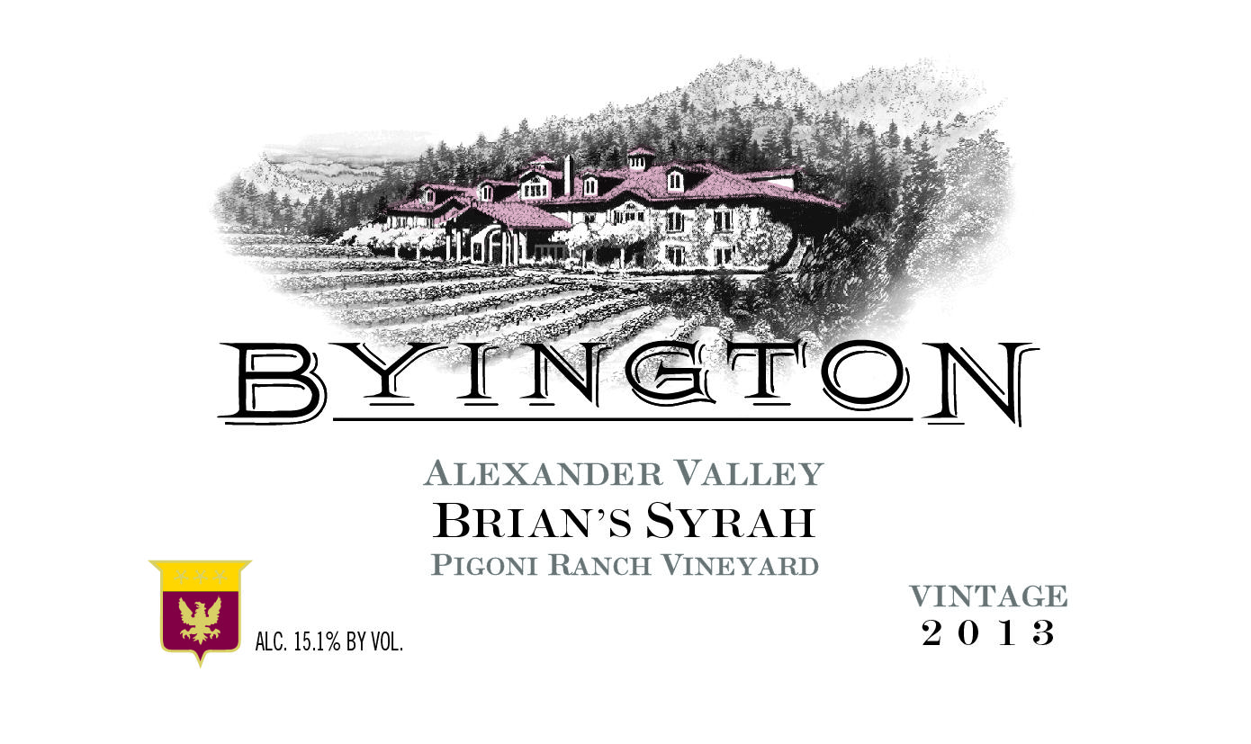 Bryan's Syrah Pigoni Ranch Vineyard