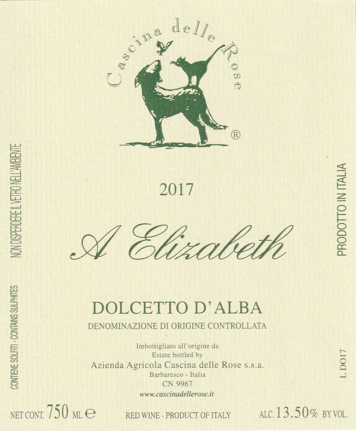 Elizabeth Rose Dolcetto D'alba