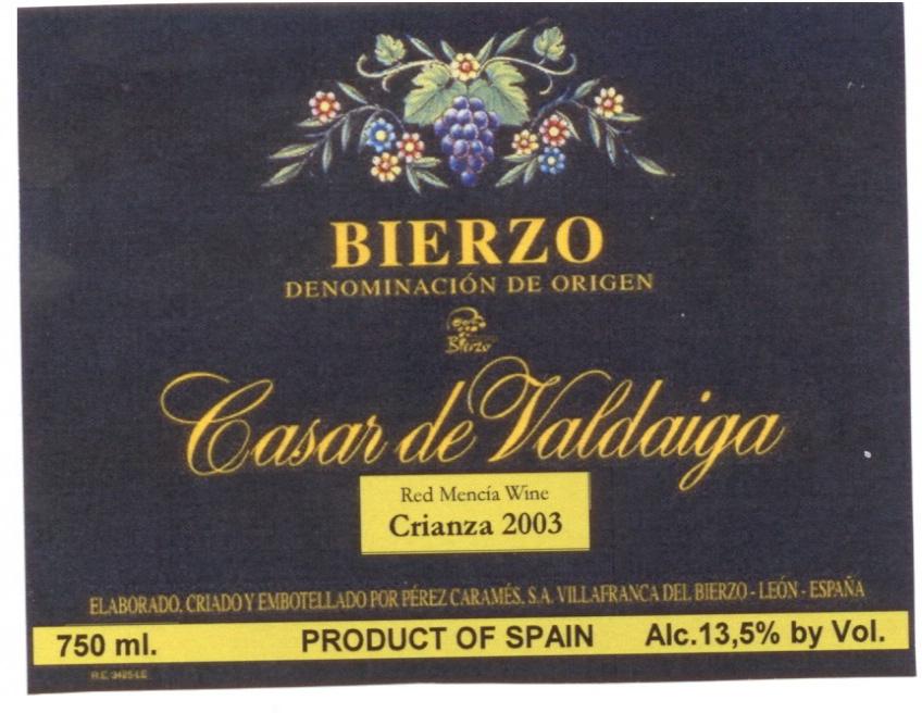 Casar De Valdaiga Red Mencía Wine Crianza