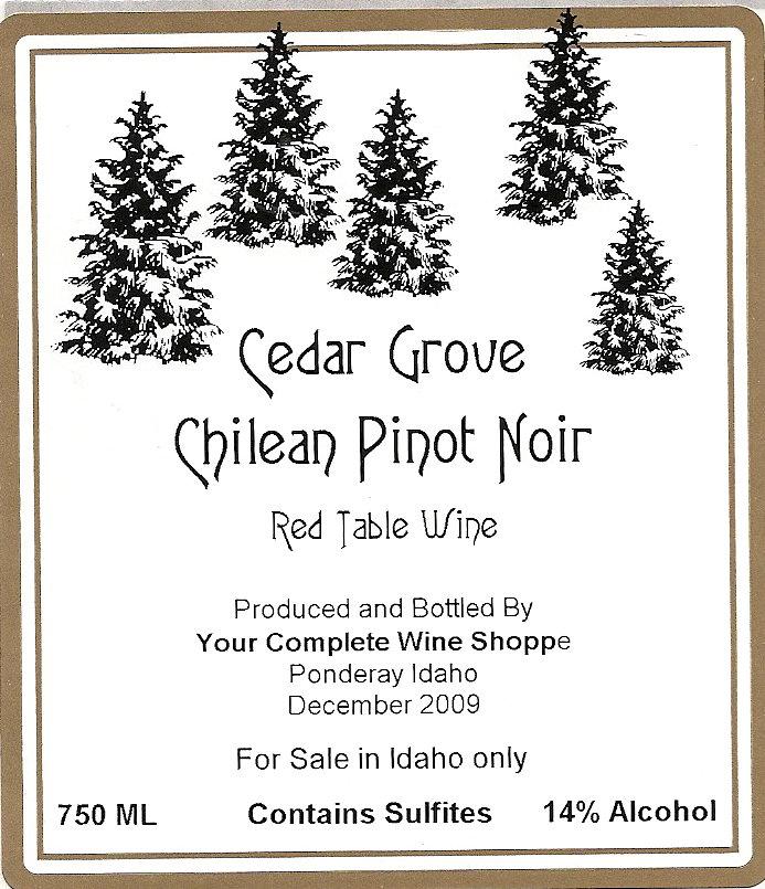 Cedar Grove Pinot Noir