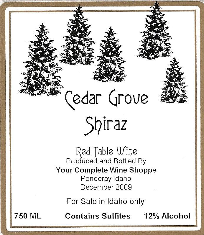 Cedar Grove Shiraz