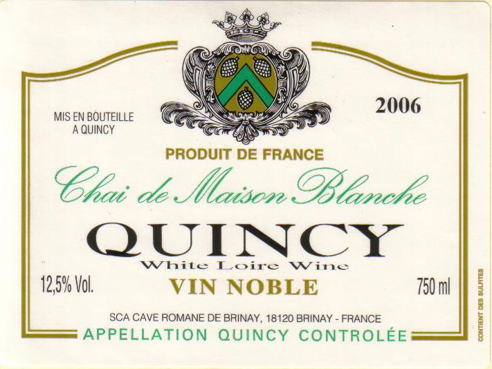 Quincy White Loire Wine
