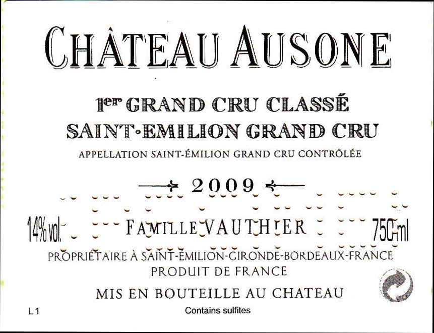 Chateau Ausone Saint - Émilion 99 1er Grand Cru Classé