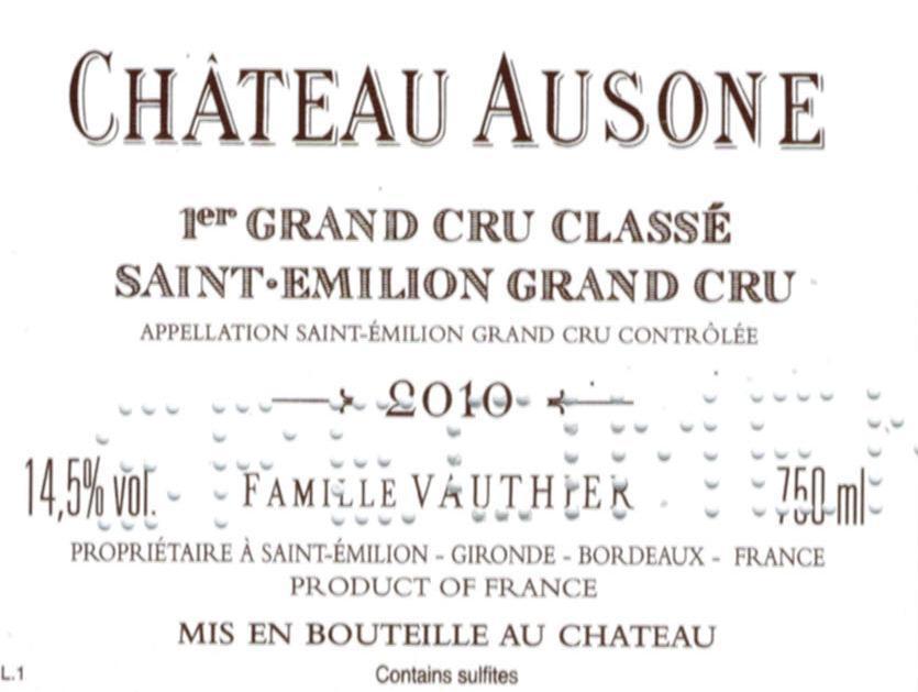 1st Grand Cru Classe "A"