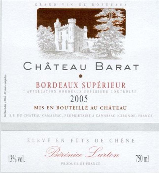 Château Barat Bordeaux Supérieur