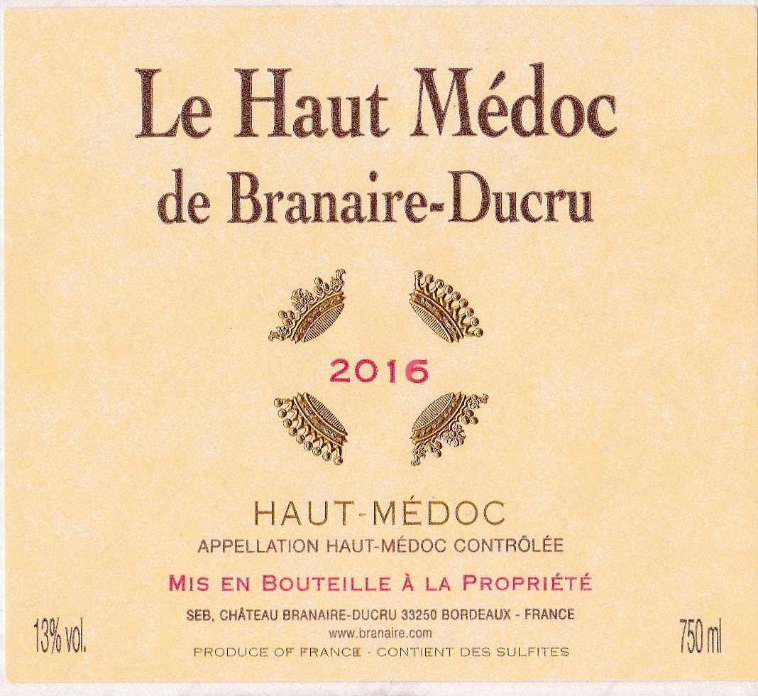 Le Haut-Medoc De Branaire-Ducru