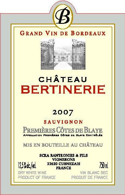 Château Bertinerie Sauvignon