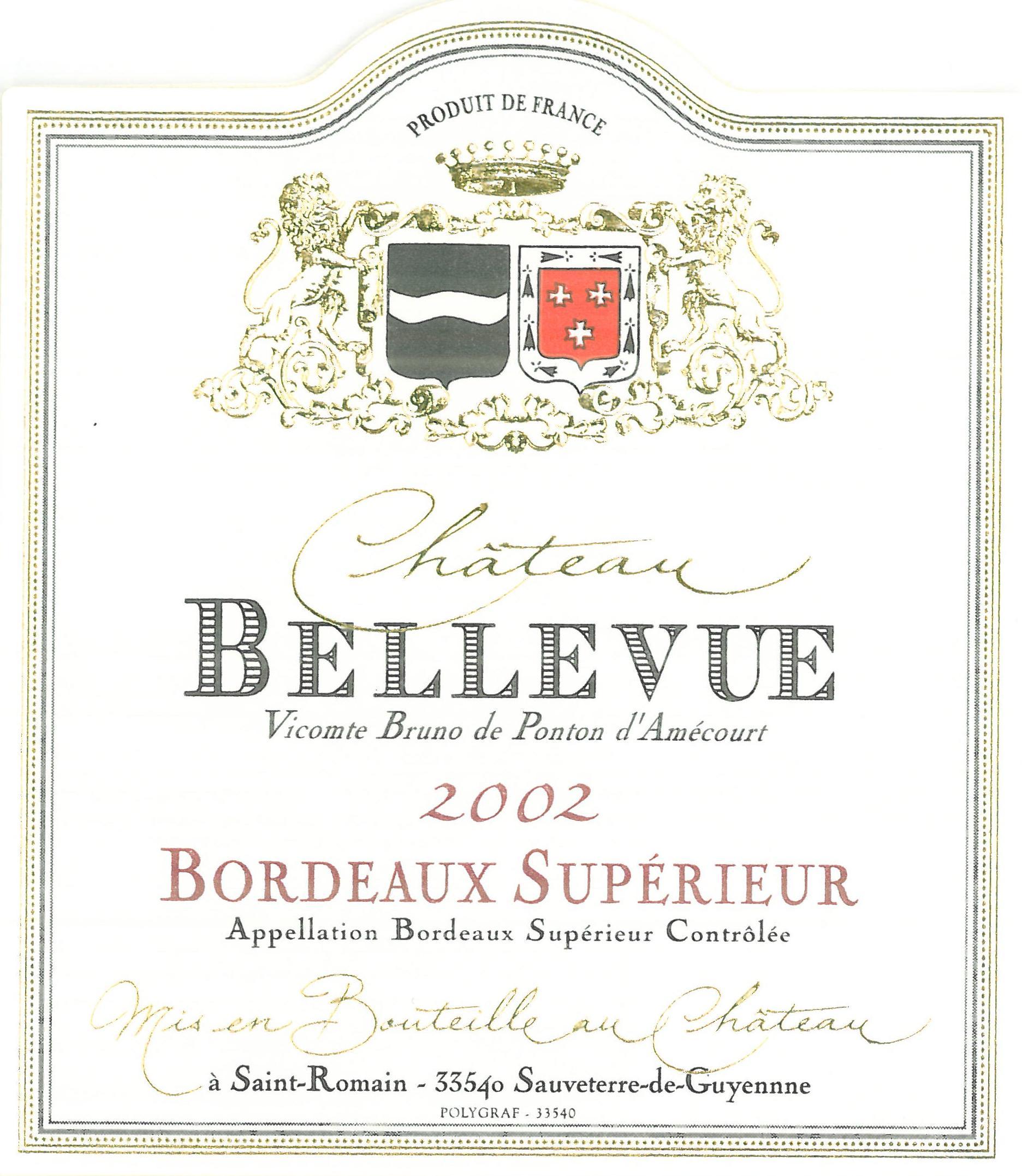 Chateau Bellevue Vicomte Bruno De Ponton D'amécourt