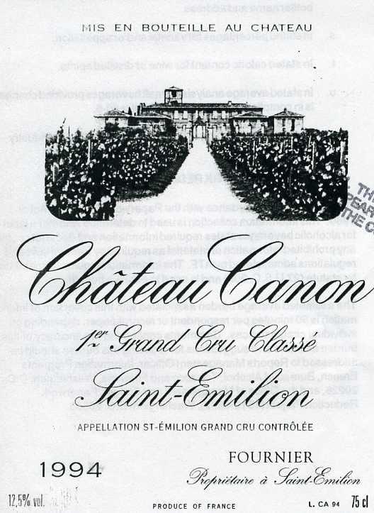Chateau Canon 1 Grand Cru Classé