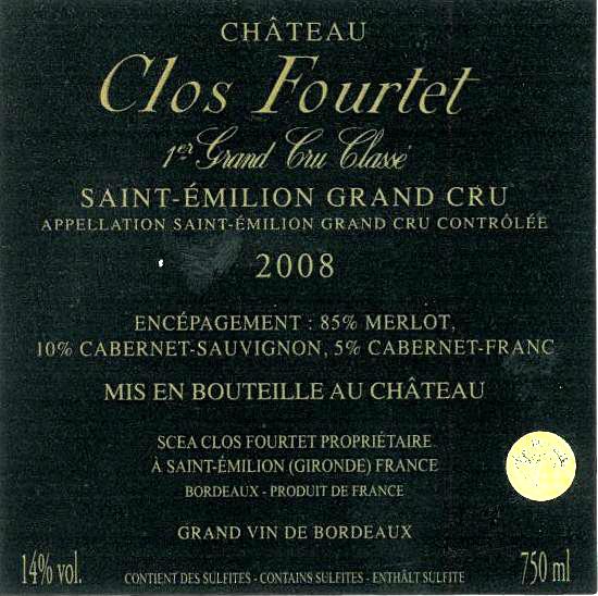 Clos Fourtet 1er Grand Cru Classe