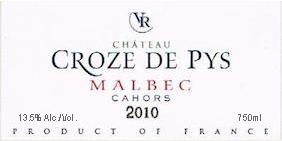 Chateau Croze De Pys Malbec Cahors