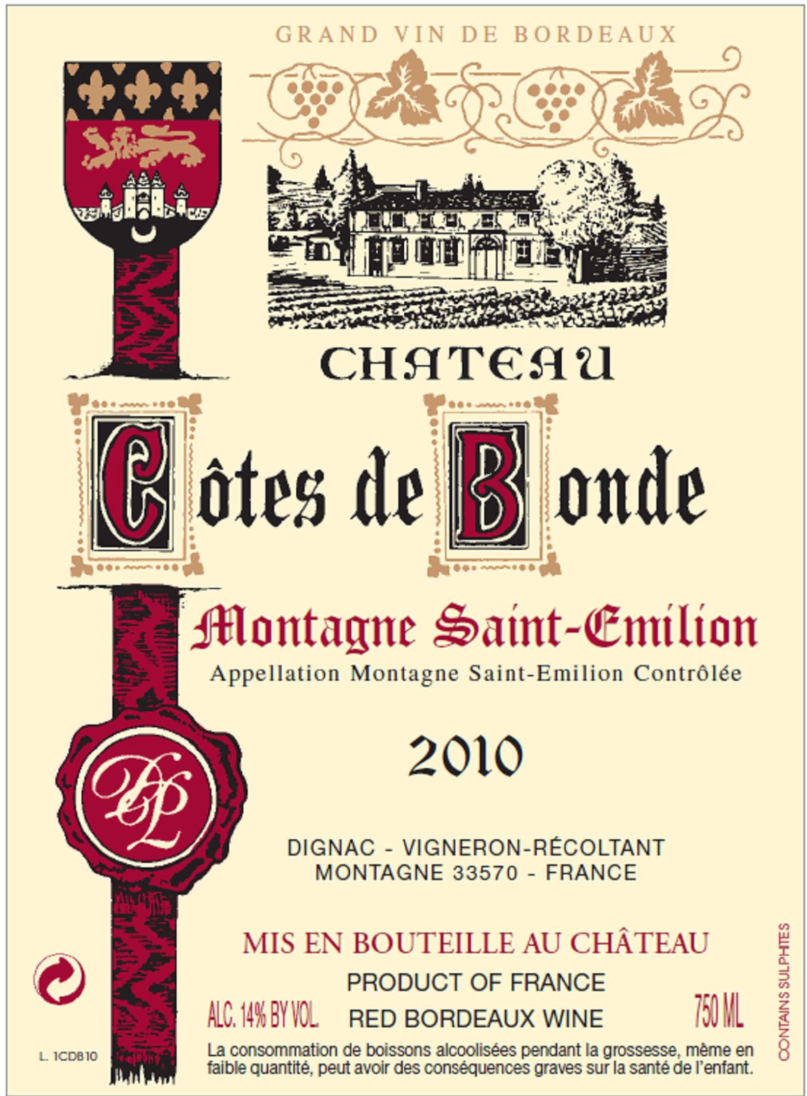 Chateau Côtes De Bonde Montagne-Saint Emilion