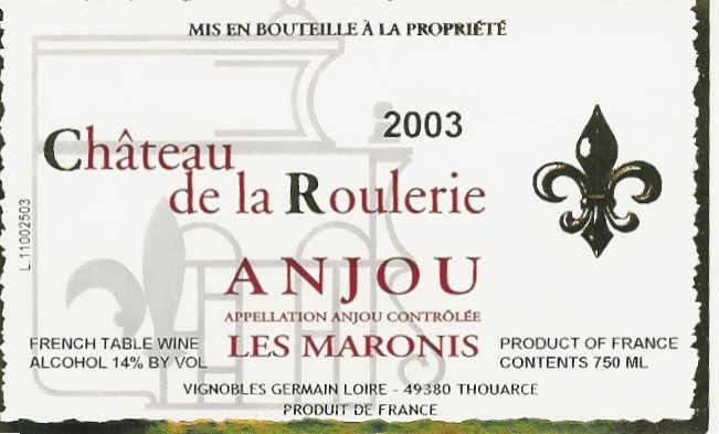 Château De La Roulerie Anjou Rouge