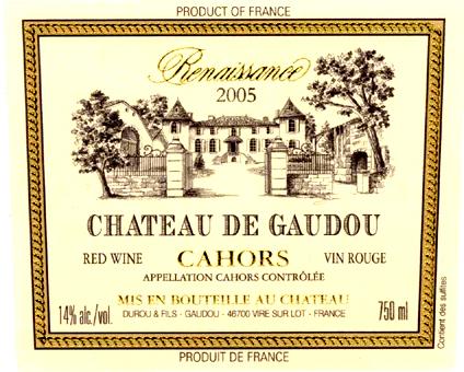 100 % Malbec Red Cahors Wine