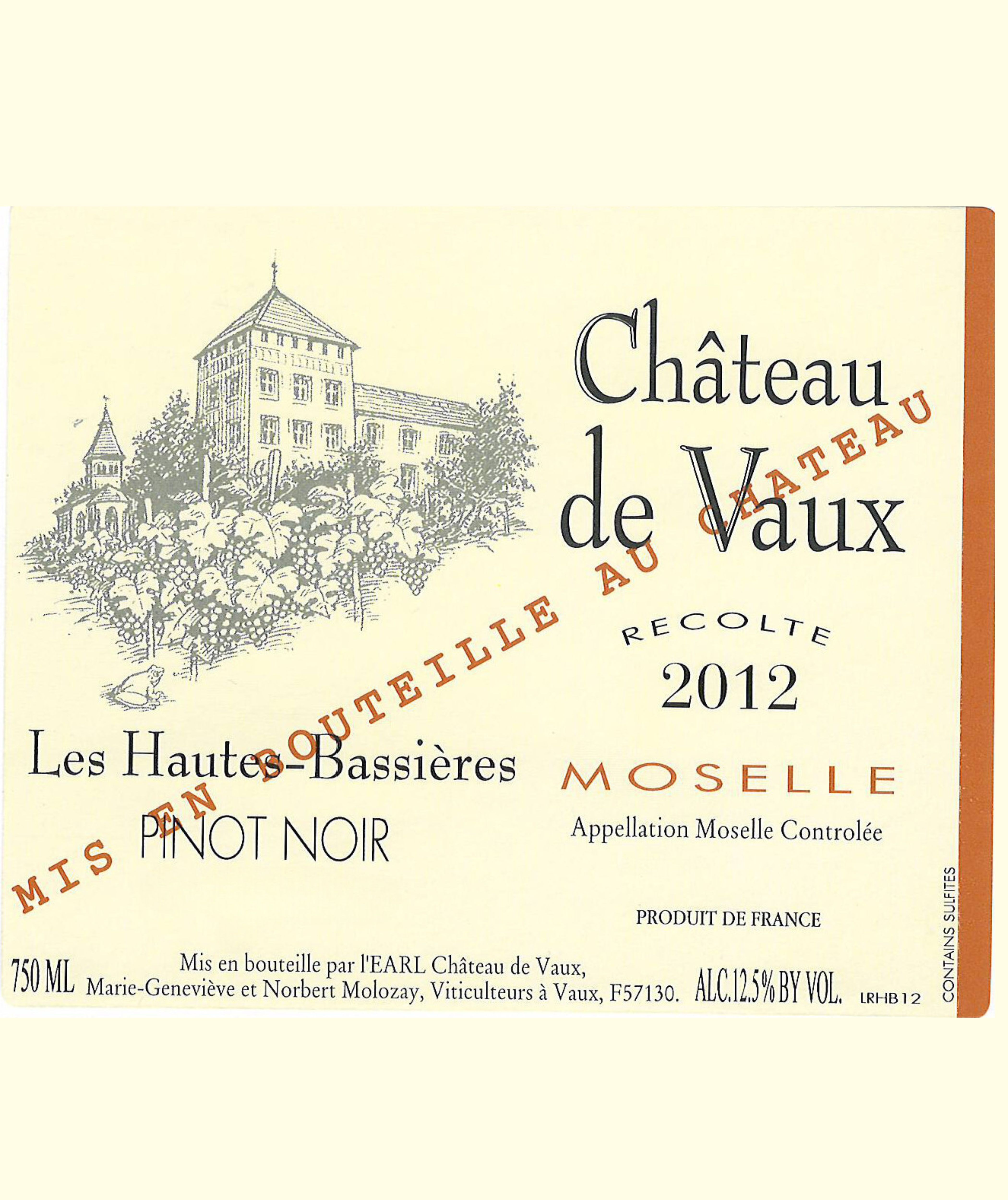 Château De Vaux Lateau Recolte Moselle