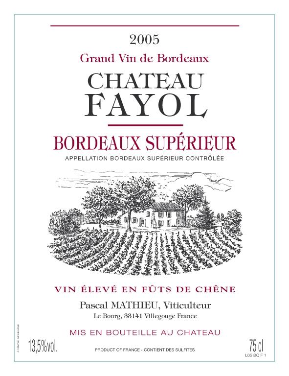 Château Fayol Bordeaux Supérieur