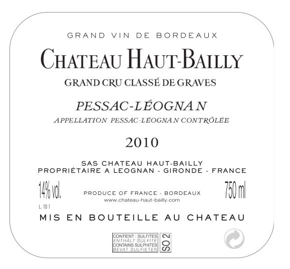Chateau Haut-Bailly Grand Cru Classe De Graves Pessac-Leognan