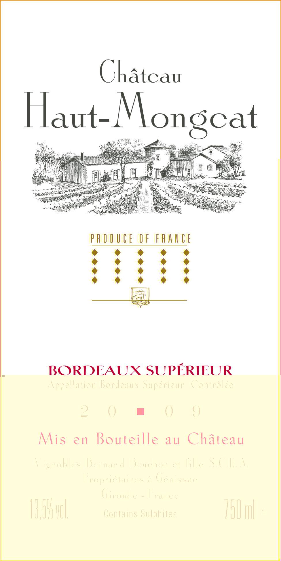 Haut Mongeat Bordeaux Superieur Rouge