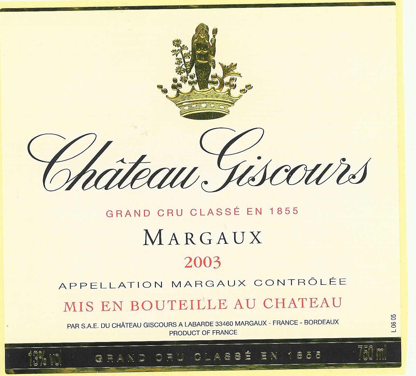 Chateau Giscours Red Bordeaux