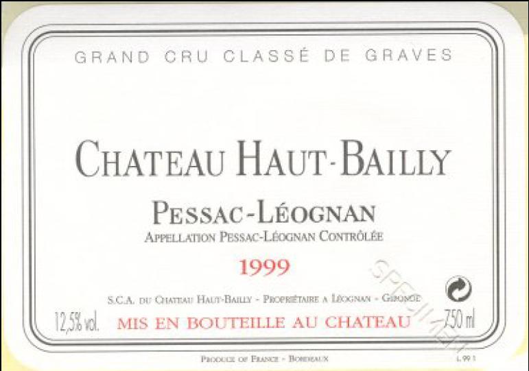 Haut Bailly Pessac Léognan Rouge