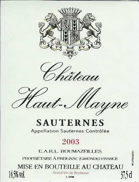 Haut Mayne Sauternes