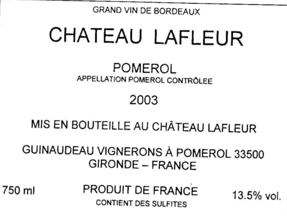 Chateau Lafleur Pomerol