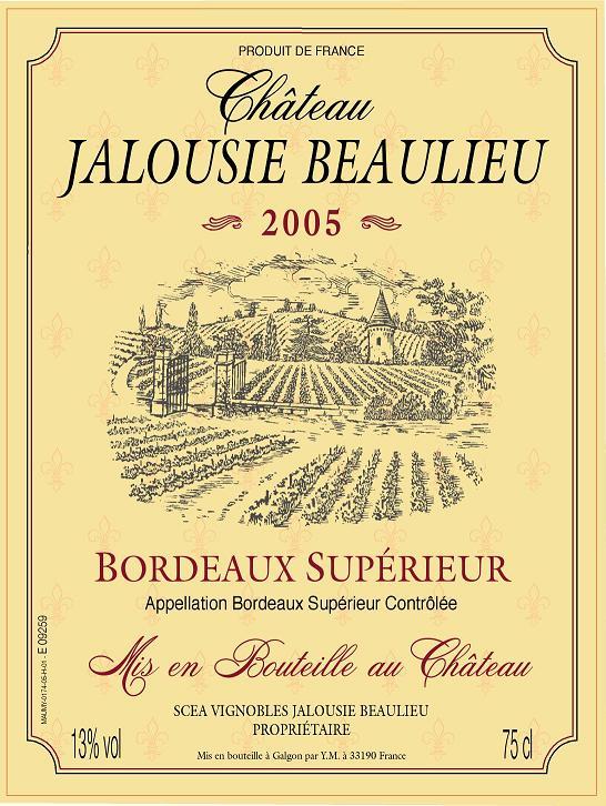 Château Jalousie Beaulieu Bordeaux Supérieur