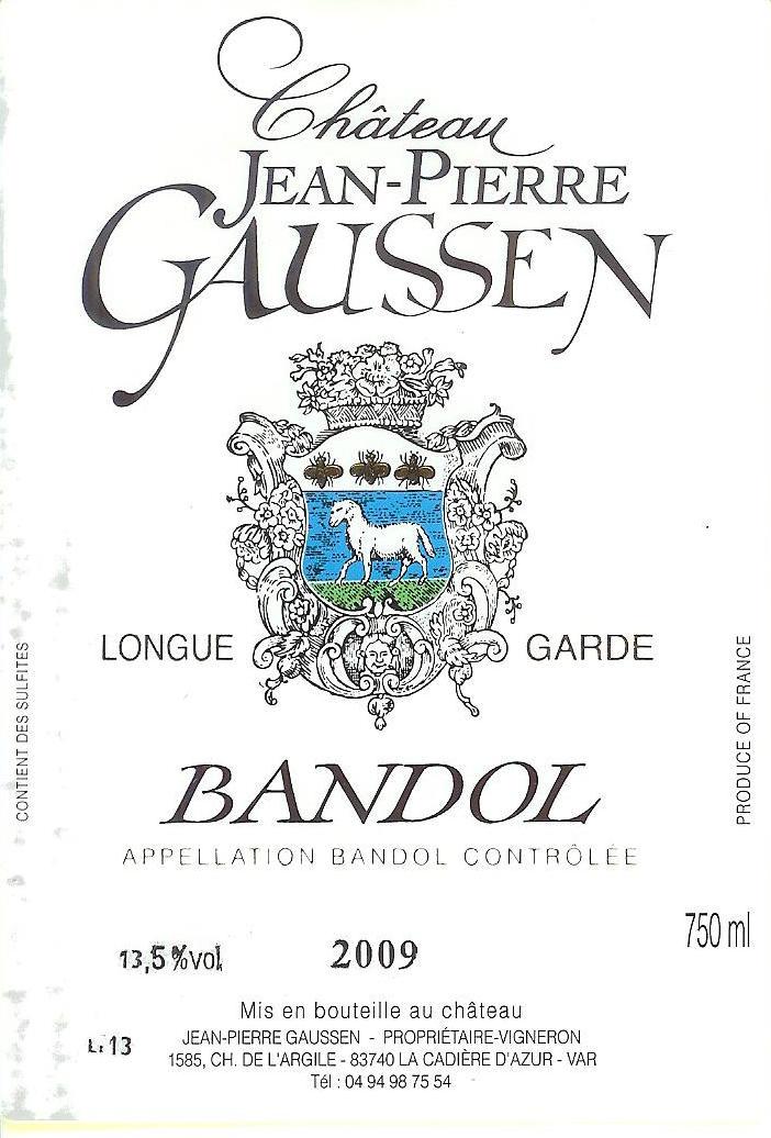 Chateau Jean - Pierre Gaussen Bandol